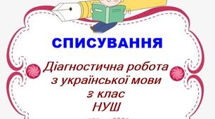 Діагностична робота "Списування" - 3 клас НУШ