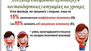 Техніка емоційного контакту в нестандартних ситуаціях на уроках