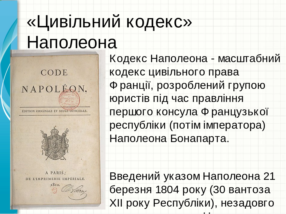 Из какого памятника была взята схема расположения норм права в кодексе наполеона