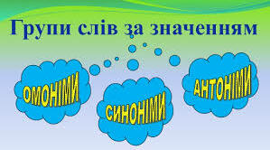 "Групи слів за значенням"