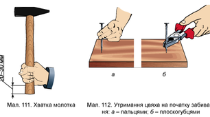 Технологія з’єднання деталей цвяхами