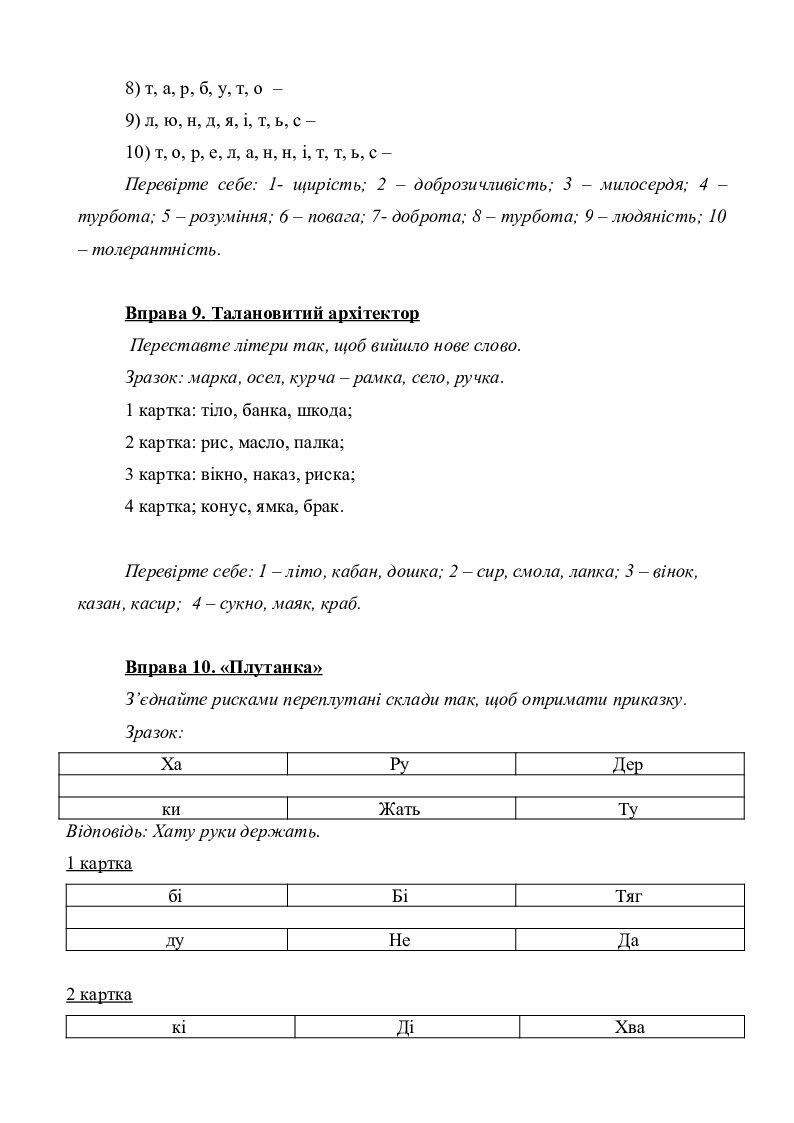 Вправи з української мови на тему «Складоподіл. Наголос» (5 клас ...