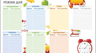 Режим дня початкова школа