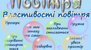 Урок Екологія, Повітря, дидактический  матеріал