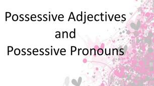 Possessive pronouns and possessive adjectives