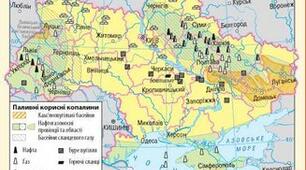 Тектонічна будова. Паливні корисні копалини України
