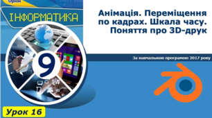 Анімація. Переміщення по кадрах. Шкала часу. Поняття про 3D-друк.
