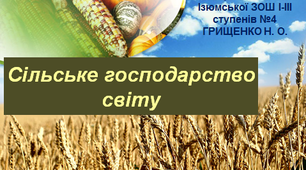 Презентація "Сільське господарство світу"