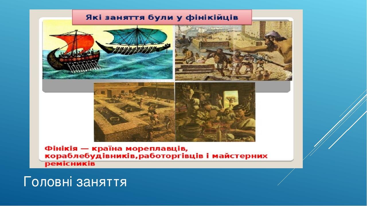 Головні заняття