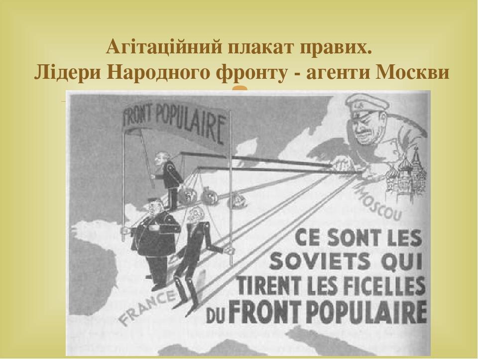 Агітаційний плакат правих. Лідери Народного фронту - агенти Москви 