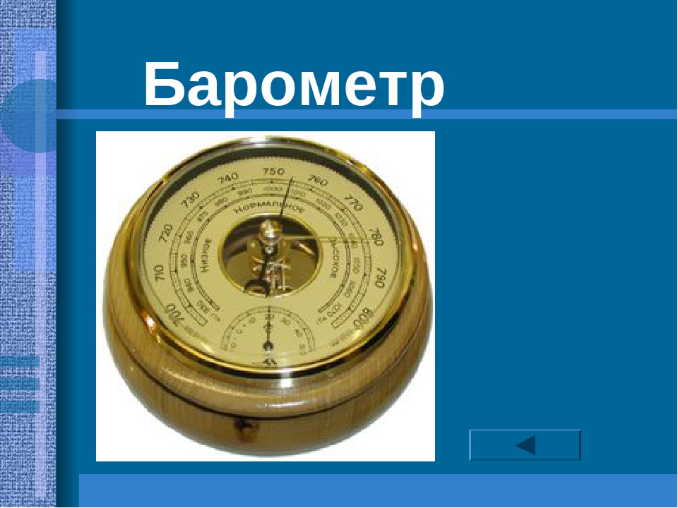 Барометры в науке и природе проект