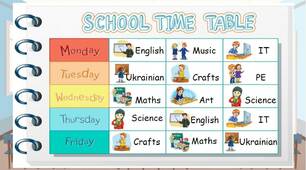 Картки "School subjects" для 3 класу НУШ