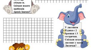 НУШ. Картки з математики для учнів 1 класу.
