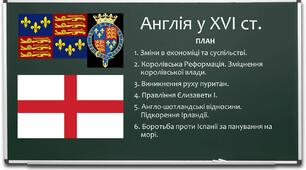 Презентація до уроку всесвітньої історії в 8 класі "Англія у XVI ст".