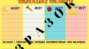 Матеріал на допомогу вчителю НУШ. Картки по темі "Прикметник". Українська мова та читання.3 клас