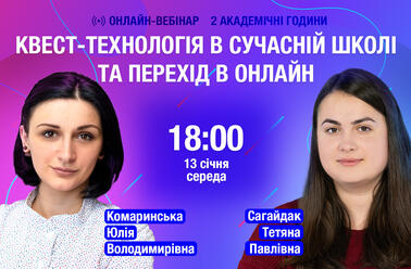 Квест-технологія в сучасній школі та перехід в онлайн