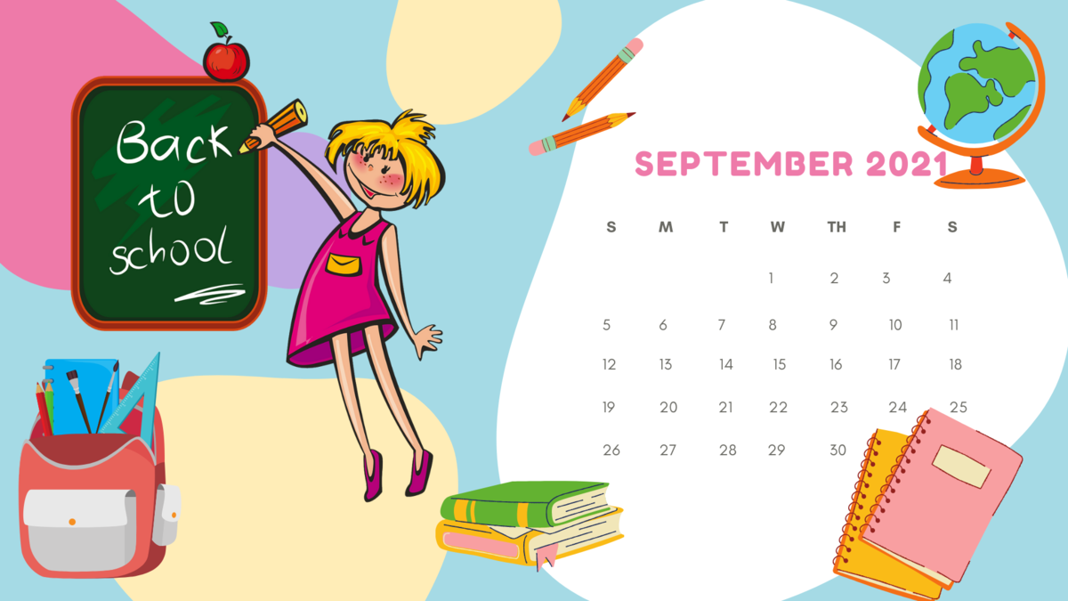 Календар на 2021 рік англійською мовою для учнів початковоЇ школи.