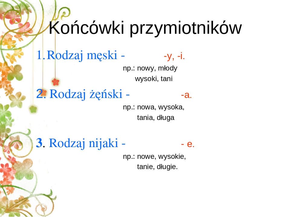 Na Jakie Pytania Odpowiada Rodzaj Męski żeński I Nijaki Презентація "Ja i moja rodzina" 5 клас