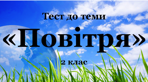 (Копія) Тест до теми "Повітря"