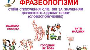 Фразеологія. Завдання на встановлення відповідності.Підготовка до ЗНО