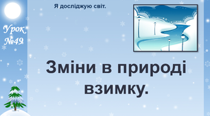Змiни в природi взимку. ЯДС 1 клас