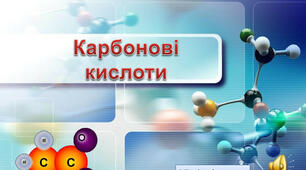Урок з хімії за темою "Хімічні властивості карбонових кислот, способи одержання, застосуванняі", 10 клас
