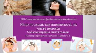 ПРЕЗЕНТАЦІЯ   з предмету "Перукарське мистецтво" на тему:  "5  базових правил миття голови"