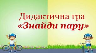 Дидактична гра "Знайди пару"