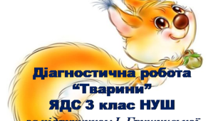 Діагностична робота з ЯДС "Тварини" 3клас до підручника І. Грущинської