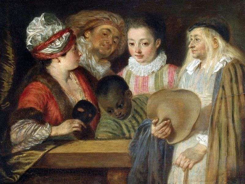 Актори французької комедії (Повернення з балу, Маскарад) – Жан-Антуан Ватто