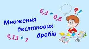   5 клас.   Множення  десяткових  дробів.