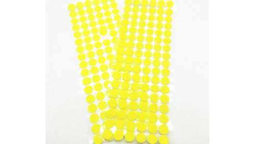 Зображення товару: Липучки круглі на клейовій основі, жовтого кольору. 15 мм – 100 пар.