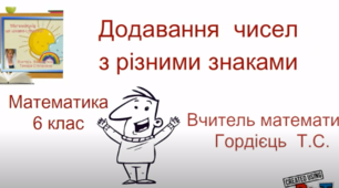 Презентація "Додавання чисел з різними знаками"