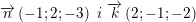 \small \overrightarrow{n}\left( -1;2;-3 \right)\text{ }i\text{ }\overrightarrow{k}\left( 2;-1;-2 \right)