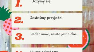 Навчально-виховний плакат з польської мови "Zasady klasowe"