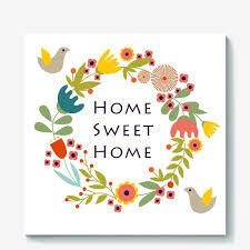 Холст «Принт в скандинавском стиле с надписью "Home Sweet Home"», купить в интернет-магазине в Москве, автор: Ольга Шевякова, цена: 3900 рублей, 5395.26801.197966.522404