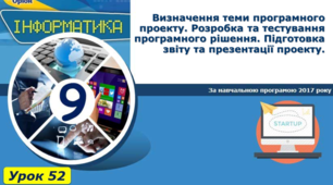 Визначення теми програмного проекту. Розробка та тестування програмного рішення. Підготовка звіту та презентації проекту.