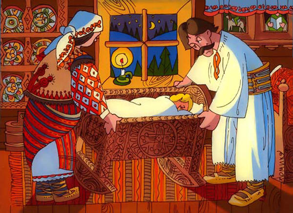 Картина «Спи моя дитинка, спи», художник Андрій Хомик