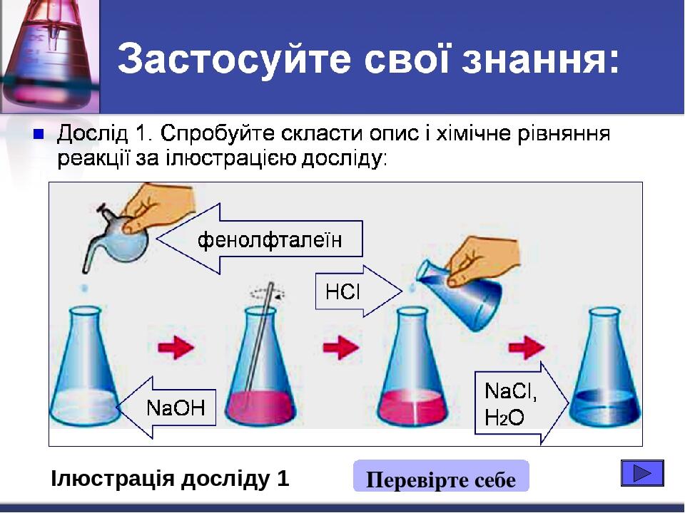Ілюстрація досліду 1 Перевірте себе