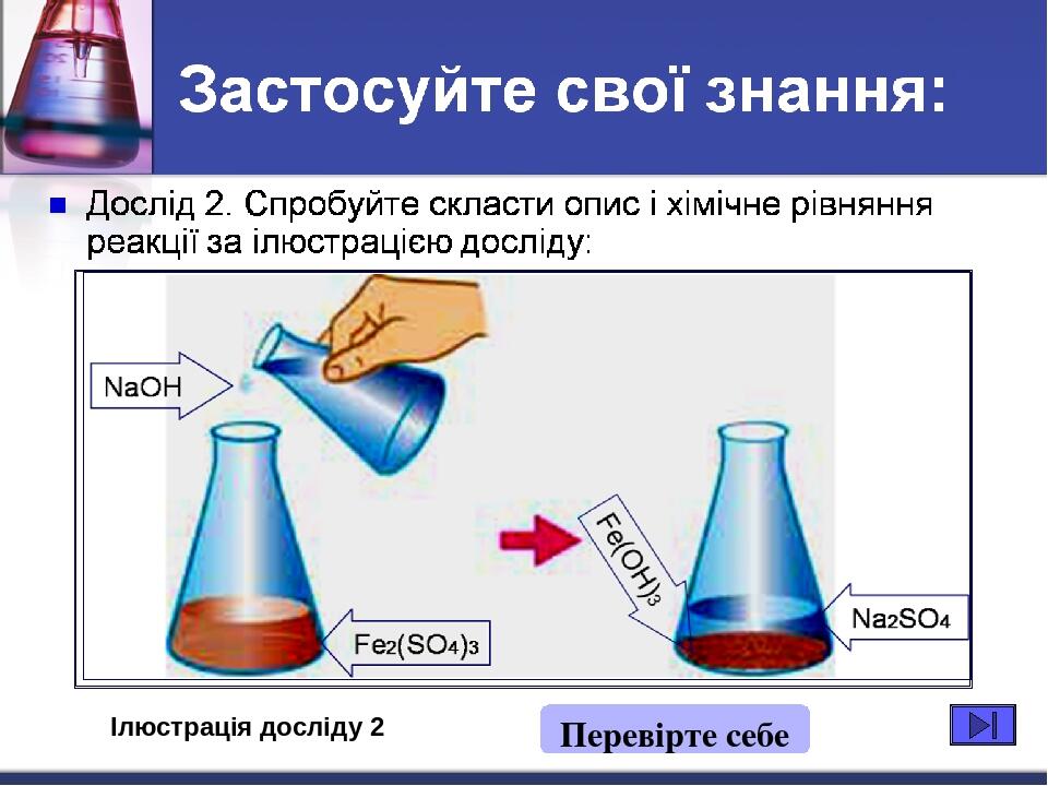 Ілюстрація досліду 2 Перевірте себе