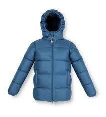 Kids warm down winter jacket Grey Stone - fluffkidswear.com