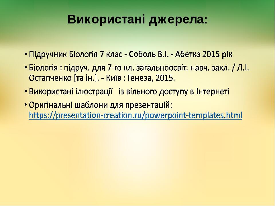 Використані джерела: