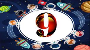 Склад числа 9 (космічна тематика)