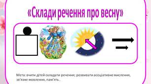 Дидактична гра «Склади речення про весну»
