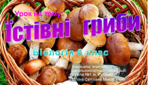 Презентація  "Гриби їстівні та неїстівні"