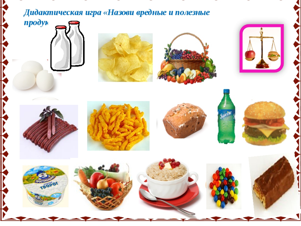 Продукты в картинках для детей