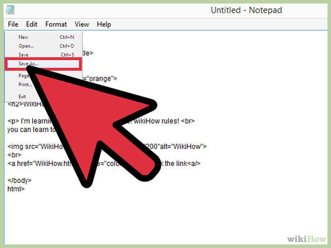 Create a Simple Webpage Using Notepad Step 14 Version 2.jpg