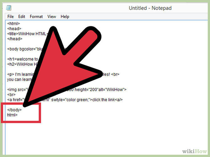 Create a Simple Webpage Using Notepad Step 13 Version 2.jpg