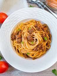Рецепт спагетти с мясным соусом на Вкусном Блоге