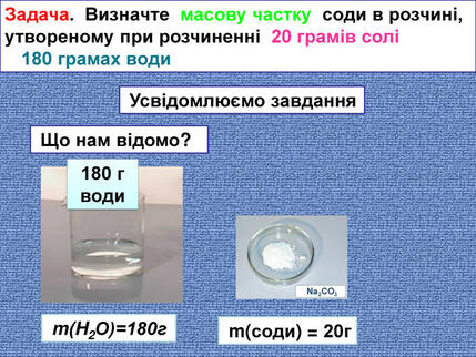 Презентація «Розчин і його компоненти. Масова частка розчиненої речовини».  7 клас